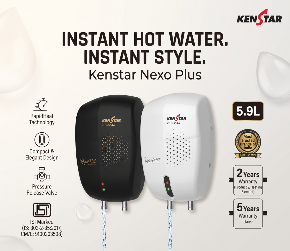 Kenstar 5.9 litre instant geyser