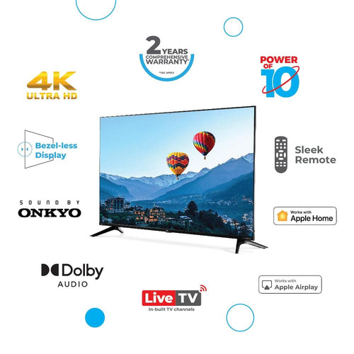 BPL 55 4K HOMETHEATRE ONKYO TV 55UF2340 with Dolby Audio, Sound by Onkyo