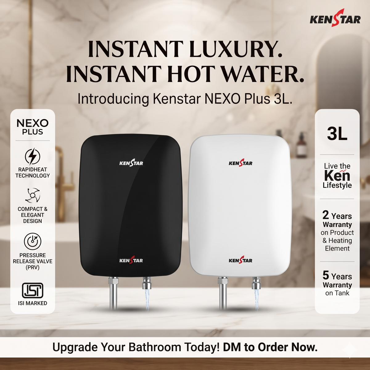 Kenstar 3 litre instant geyser