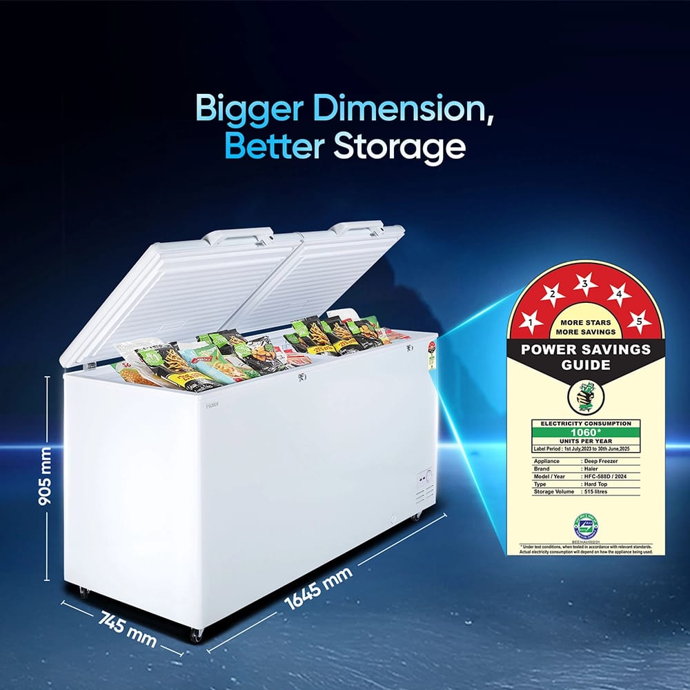 HAIER 588 lit 588DM5 deep freezer convertible