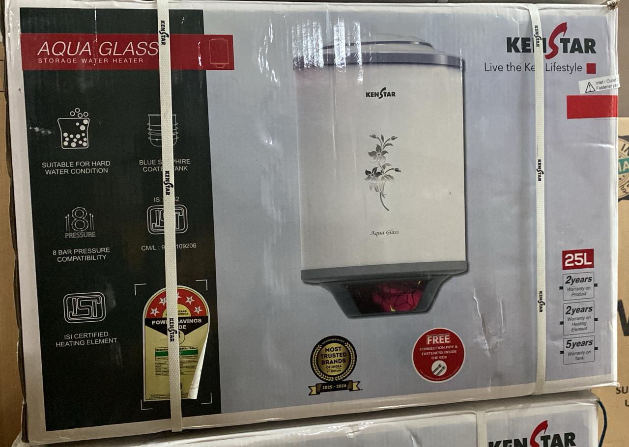 KENSTAR AQUA GLASS 25 LITRE GEYSER