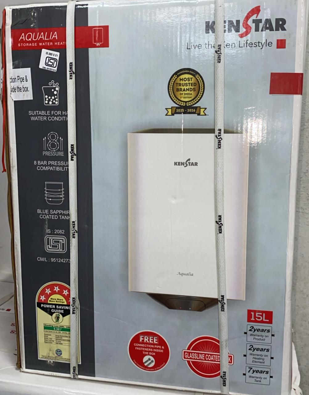 KENSTAR AQUALIA 15 LITRE GEYSER