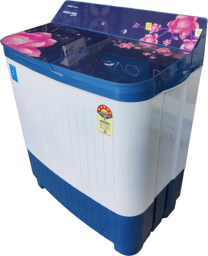 voltas 8kg w/m toughned glass WTT80DBLG