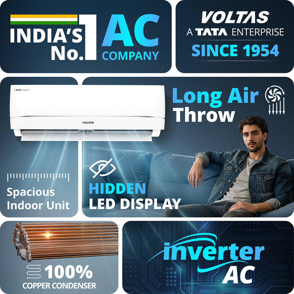 Voltas 1.5ton 3star 183INV vectra zen silver