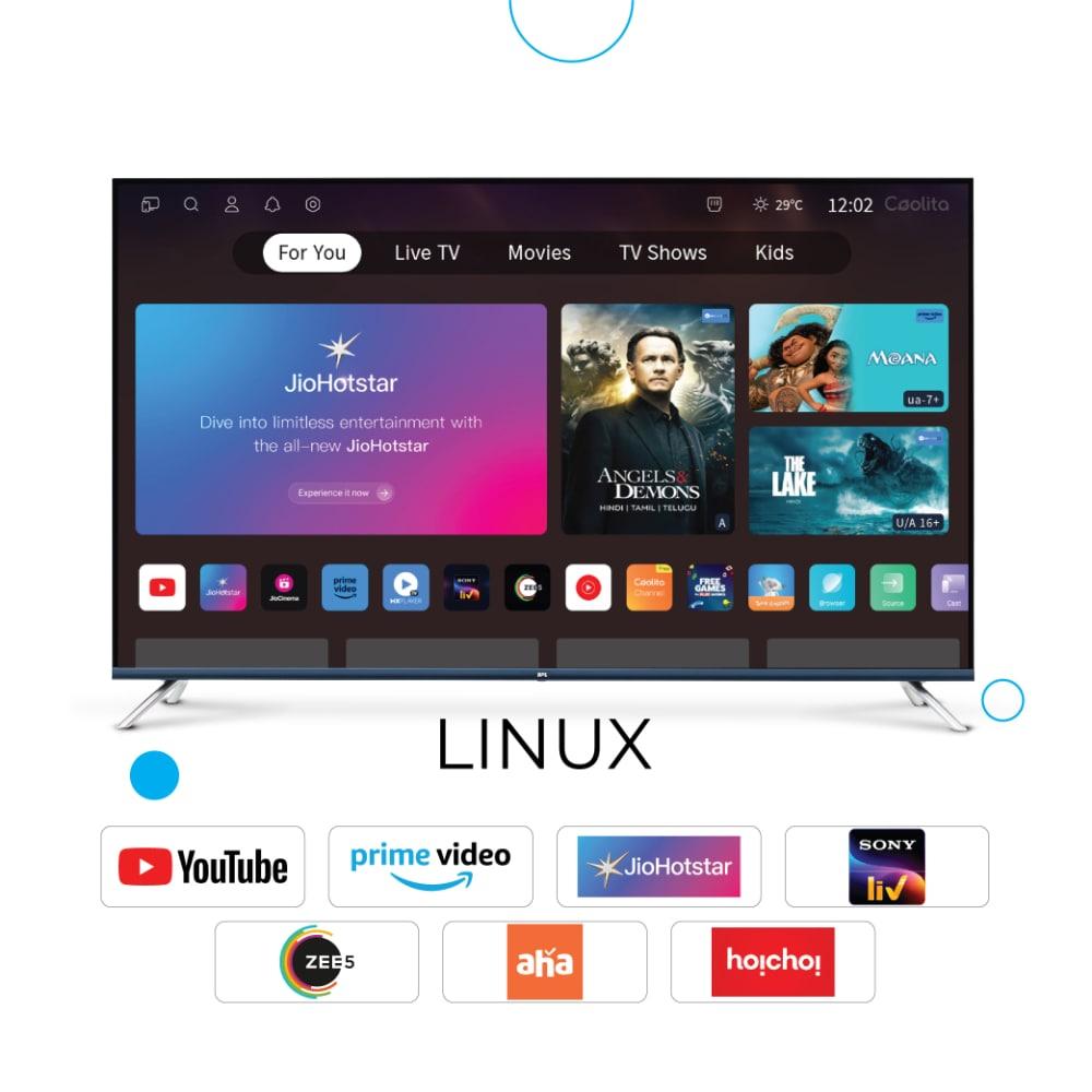 Bpl 32 inch smart Qled tv with live tv and 2year warranty