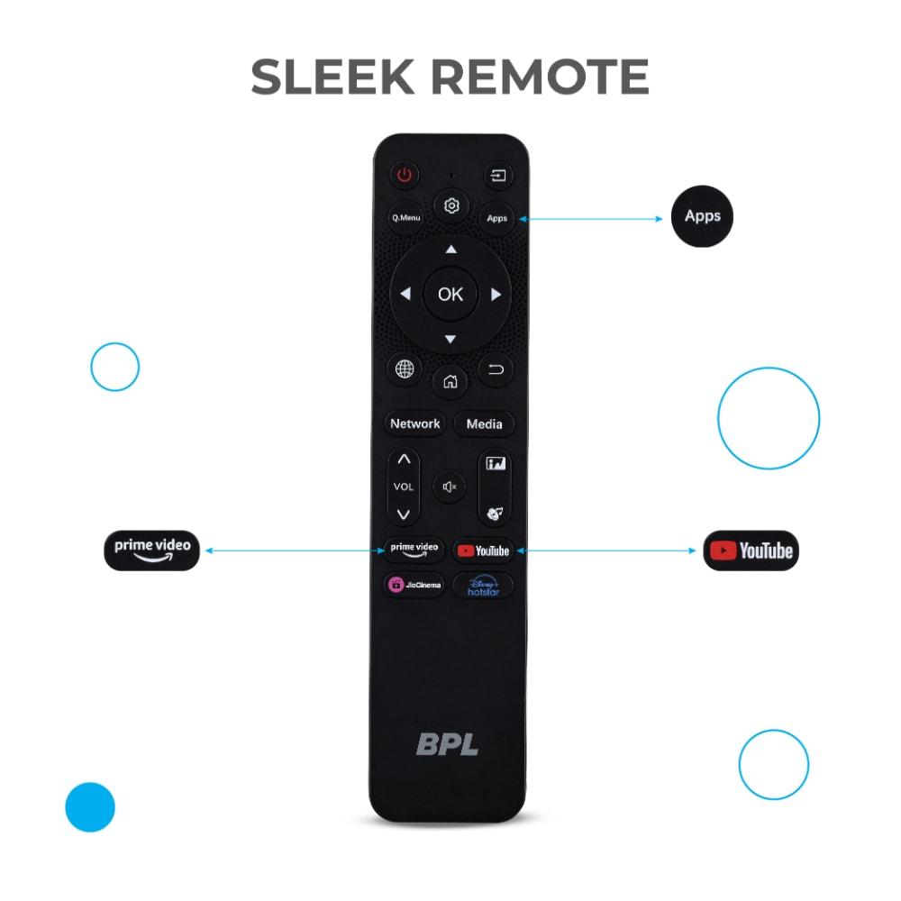 Bpl 32 inch smart Qled tv with live tv and 2year warranty