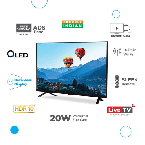 Bpl 32 inch smart Qled tv with live tv and 2year warranty