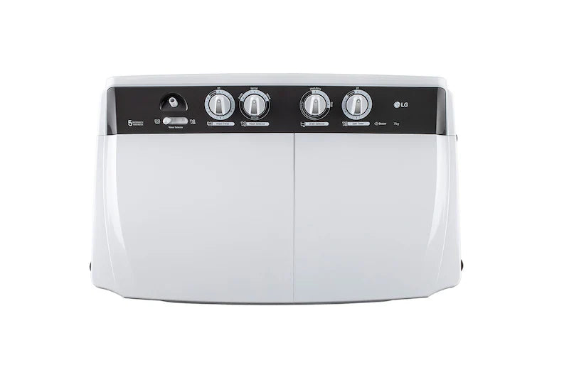 LG 7Kg Semi Automatic Washing Machine, Rat Away Technology, Dark Grey, 5 Star P7010NGAZ